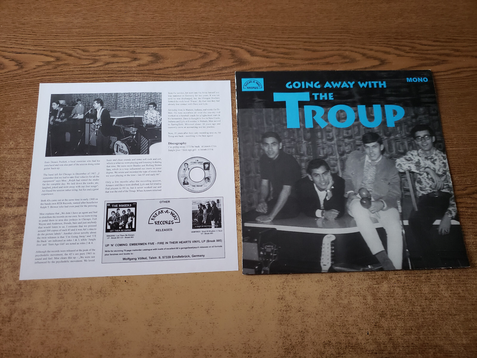 RARE 2000s MINT-EXC The Troup – Going Away With The Troup 10″ 45RPM