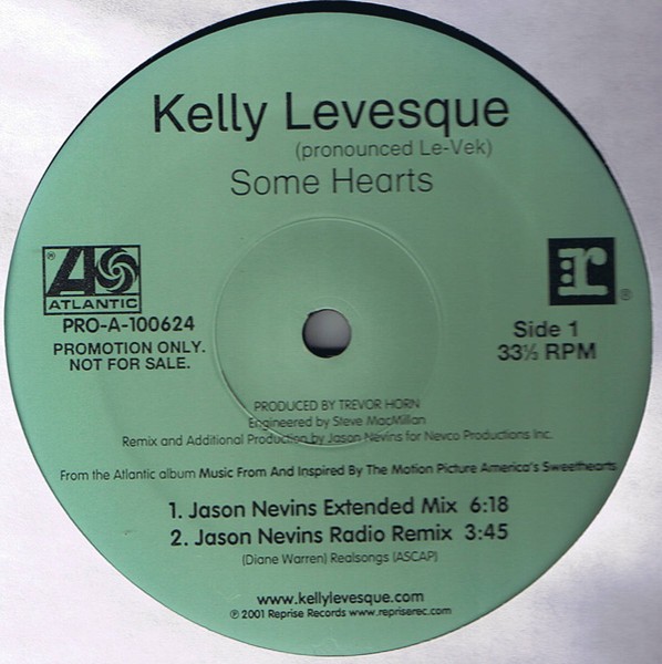 KELLY LEVESQUE Some Hearts 2001 US 12″ Single 2000s Atlantic PRO-A-100624 VG/VG