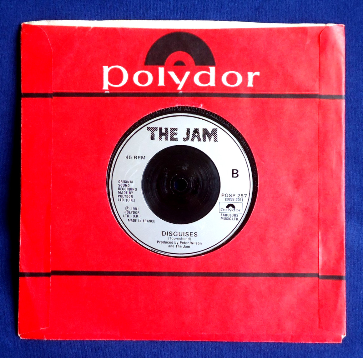 THE JAM – FUNERAL PYRE – A/B UK 1981 1st PRESS 7″ VINYL EX/VG