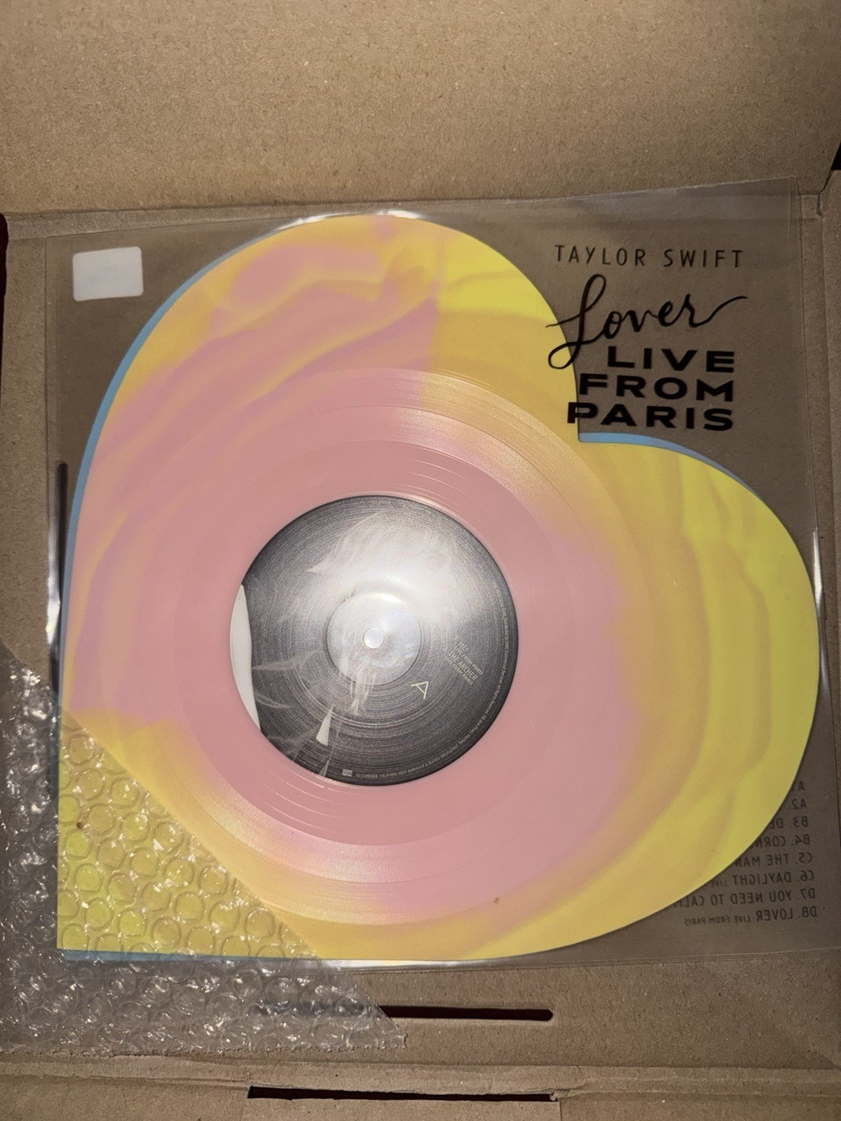 Taylor Swift ‘Lover’ Live From Paris Heart-Shaped 8” Vinyl Record