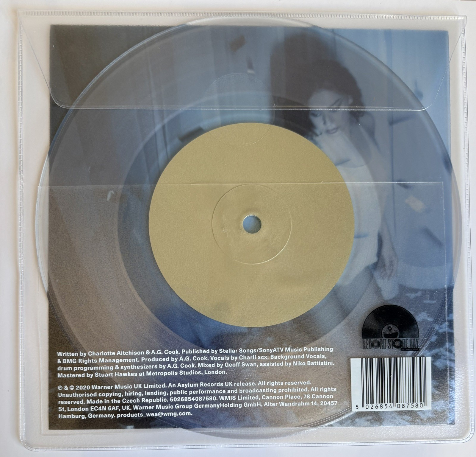 Charli XCX – Party 4 U. 7” Crystal Clear vinyl Single, Sealed RSD 2026